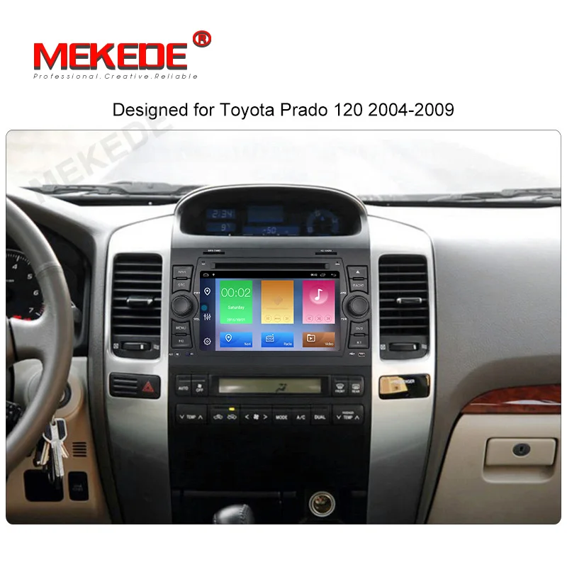 Top New arrival!Mekede android 9.1 Car multimedia system for Toyota Prado 120 2004-2009 with 2GB+32GB GPS navigation radio player 1