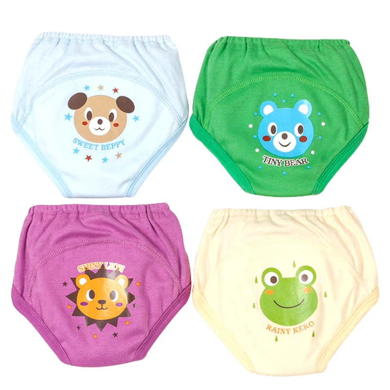 de entrenamiento para bebé, ropa interior de aprendizaje niño y niña, bragas de algodón lavables reutilizables, 4 unids/lote|potty training pants|cotton pants - AliExpress