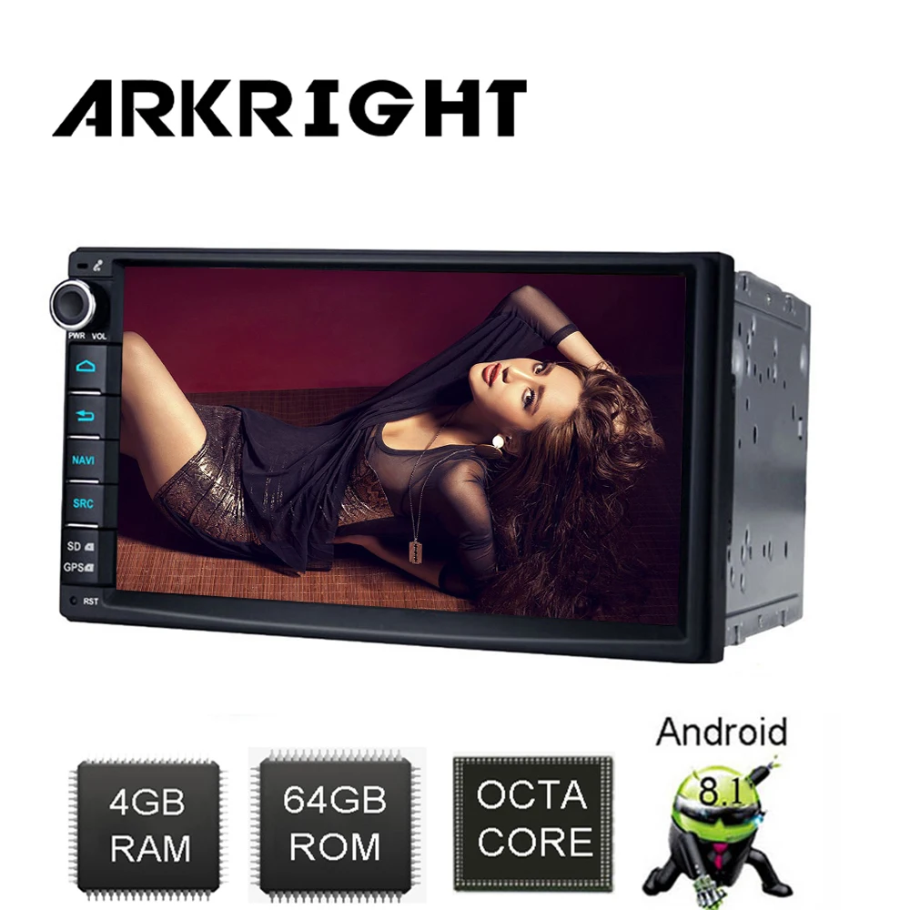 Автомобильный радиоприемник/Автомобильный приемник ARKRIGHT 7 дюймов 2 Din 4 + 64 ГБ Android 8