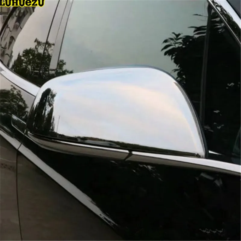 Luhuezu 2pcs Abs Chromed Side Mirror Trim Door Mirror Cover For Tesla 