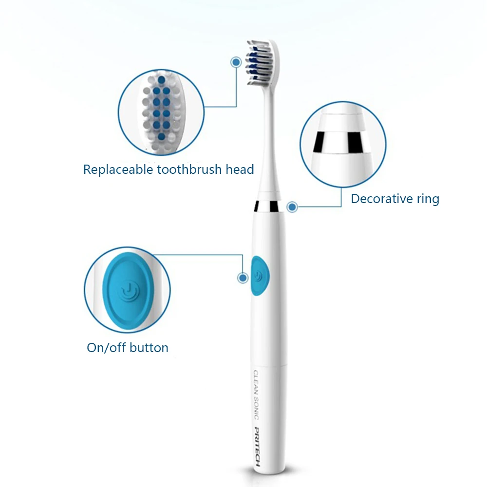 Беспроводная подзаряжаемая зубная щетка для взрослых, звуковая электрическая зубная щетка, водонепроницаемая автоматическая зубная щетка с быстрой зарядкой
