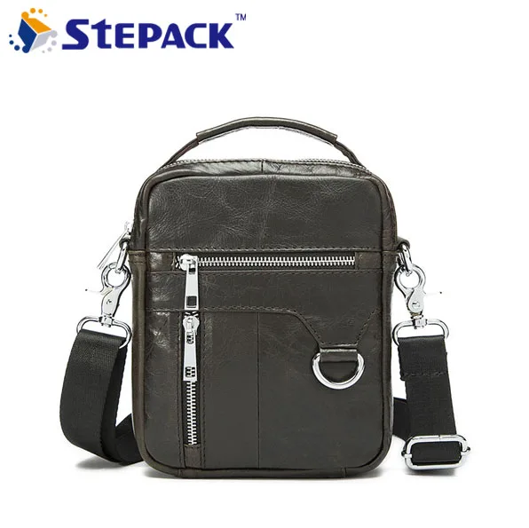 2017 High Quality Genuine Leather Men Casual Shoulder Bag Europe