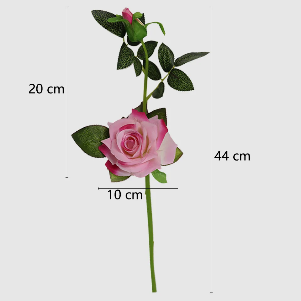 Large Artificial Flowers Roses For Wedding Party Table Home Decoration Real Touch Silk Flowers Bunches Fake Flowers Bouquet