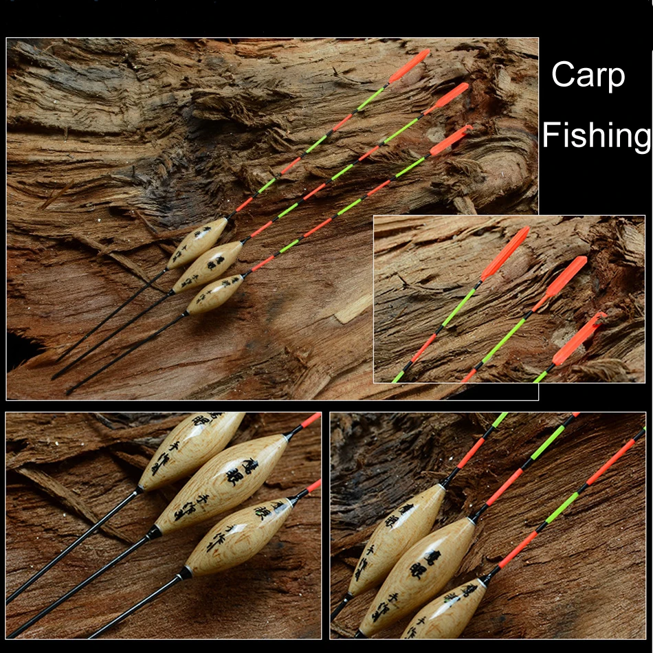 

3pcs/lot Shallow Water Fishing Floats Balsa Material Bobber Light Wood Fishing Available Flotador Pesca Fishing Tackles Tools