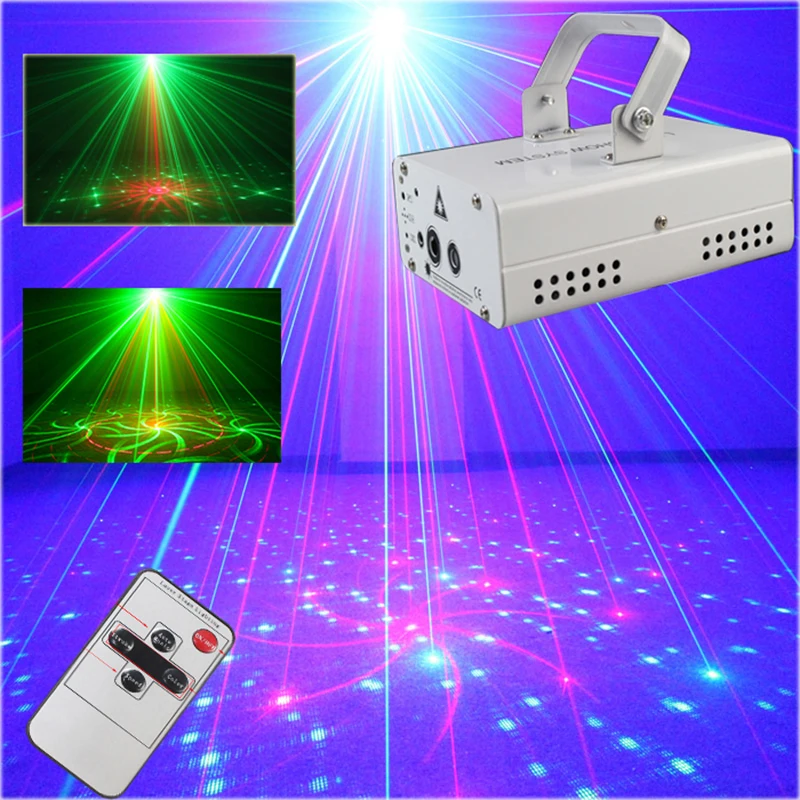 remote contorl 48patterns Laser Projector LED blue Stage Lighting DJ Equipment Strobe Dance
