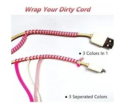 KEITHNICO 1PC 1.4M USB Charging Data Line Cable Protector Wire Cord Protection Wrap Cable Winder Organizer for iPhone