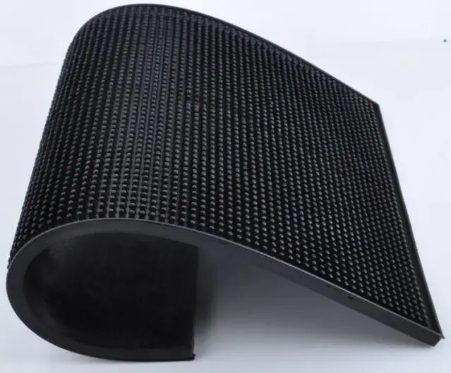 

17.8*11.8inch Rectangle Rubber Beer Bar Service Spill Mat for table 45cm black waterproof pvc mat kitchen glass coaster placemat