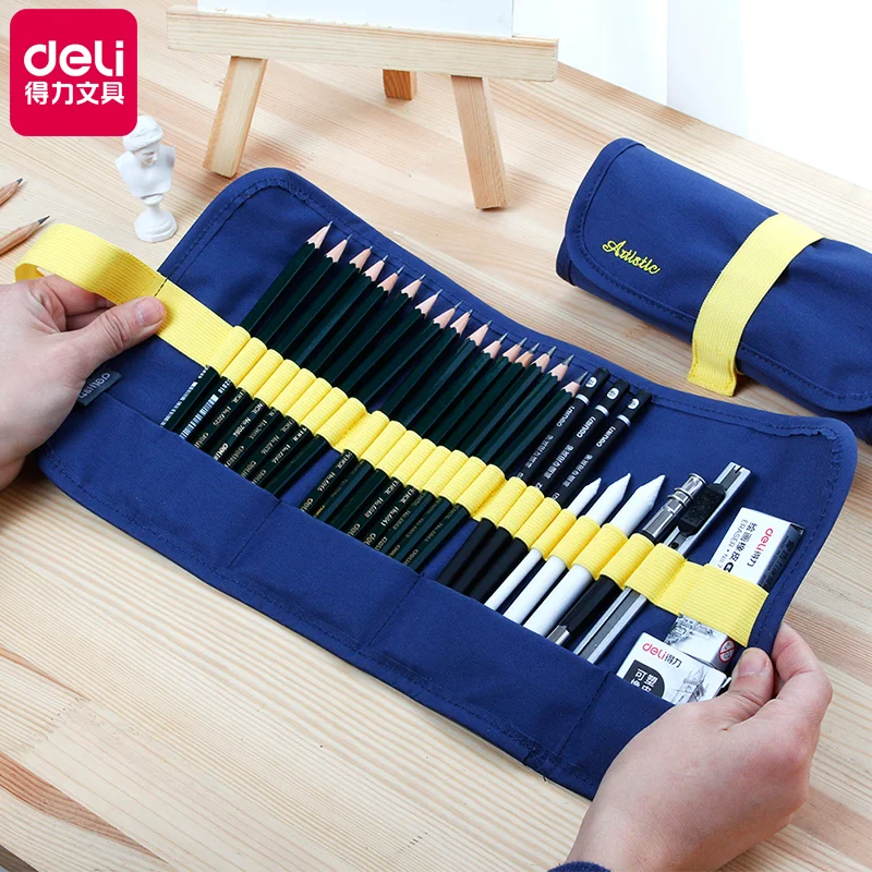 27pcs Sketch Set Pencils Charcoal Drawing Kit Handpainted Art Class Test Exam Tools School Home