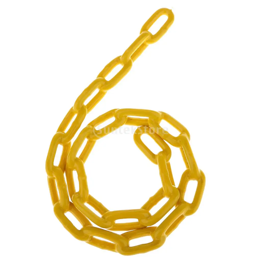 

Durable Plastic Coated Iron Swing Link Chain 1.5 M Length Outdoor Toy Accessory Yellow