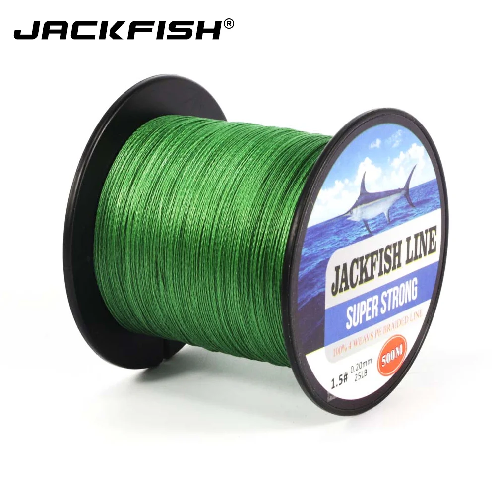 JACKFISH 4 strand 500M Super Strong PE Braided Fishing Line 10 60LB PE