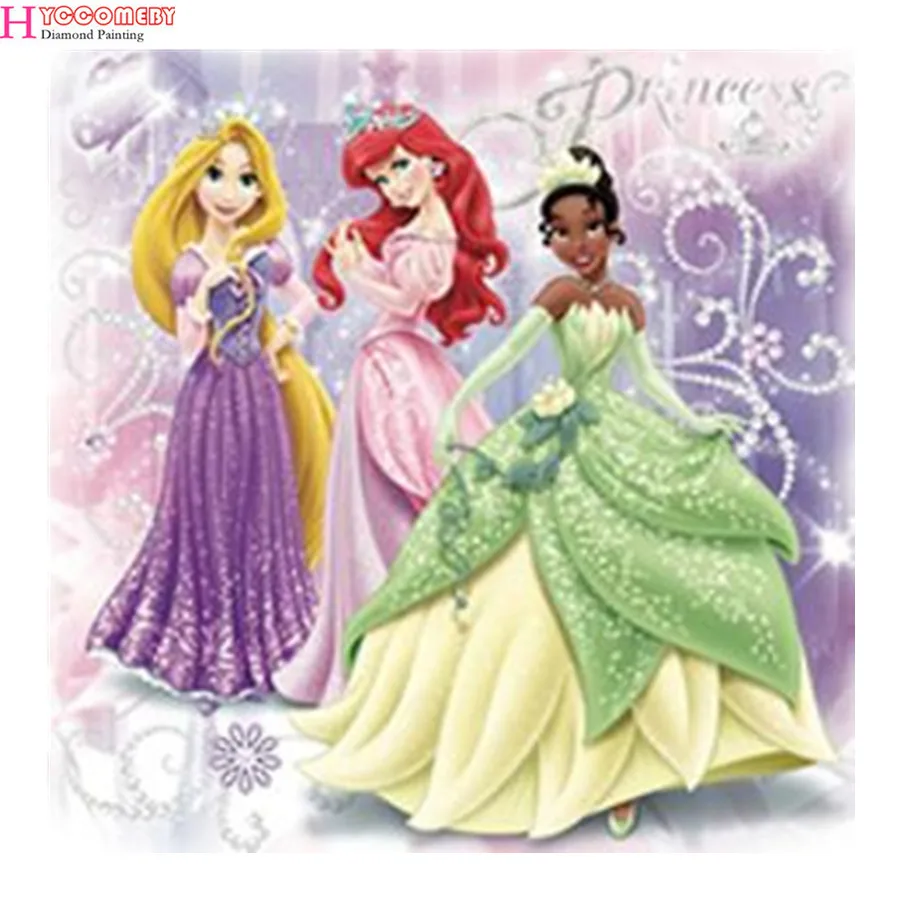 Diy Diamond Embroidery Painting &quotCartoon Princess Series&quot Cross Stitch Resin Full Square / Round home decor | Дом и сад