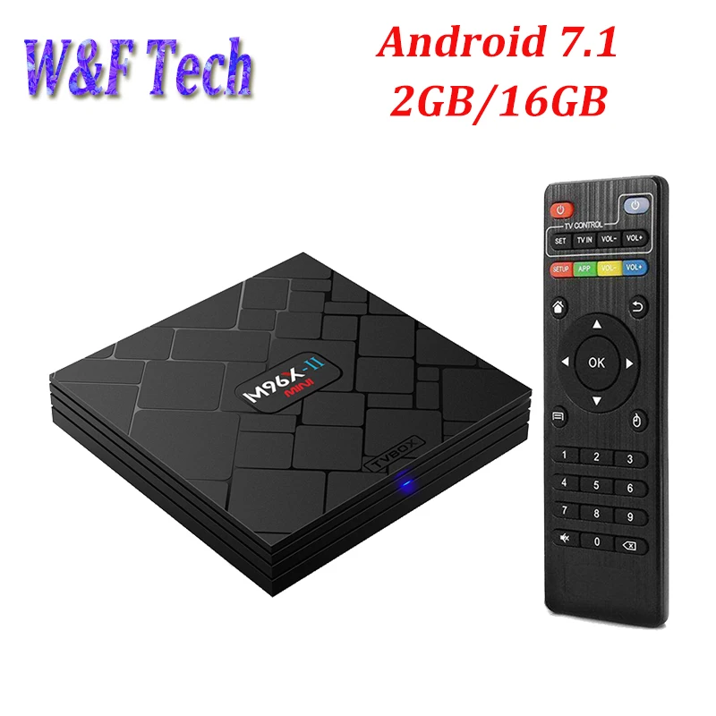 

M96X II Mini Smart TV box Android 7.1 S905X Quad Core 2G/16G 2.4G Wifi 4K H.265 60fps IPTV Set Top Box OTT Box PK X96 Mini
