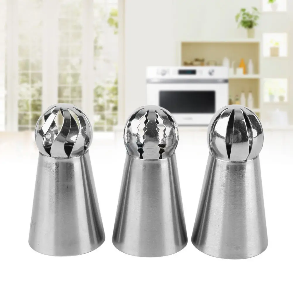 

3PCS Pastry Cake Decorating Nozzles Tips Set Kit for Icing Piping Bag Tool