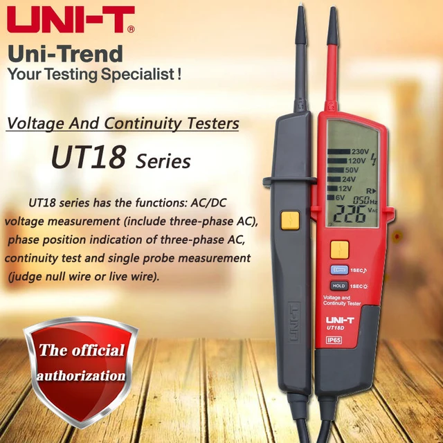 UNI T UT18A UT18B UT18C UT18D Voltage and Continuity Tester / On Off ...