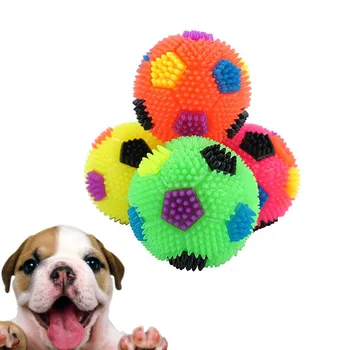 

TAILUP Pet Dogs Toy Puppy Chew Squeaky Sound Football Shape Toys Flashing Design TB Sale