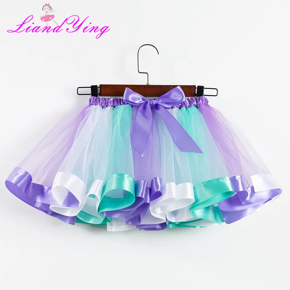 Unicorn Headband Princess Mermaid Tutu Skirt Baby Girls Clothes Rainbow Kids Party Tutu for Girls Skirts Children Ball Gown