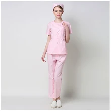 Новая медицинская одежда скраб костюм больничной медсестры с коротким рукавом летняя медицинская одежда лабораторный пиджак костюм медсестры