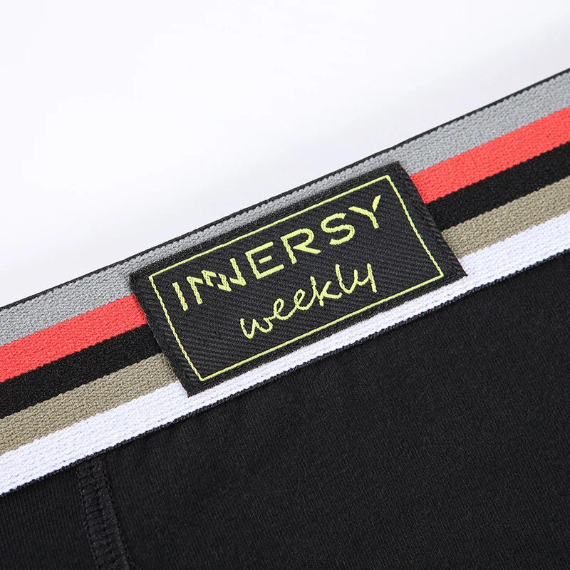 Нижнее белье Innersy 7 шт./лот боксеры из модала черного цвета с дышащим