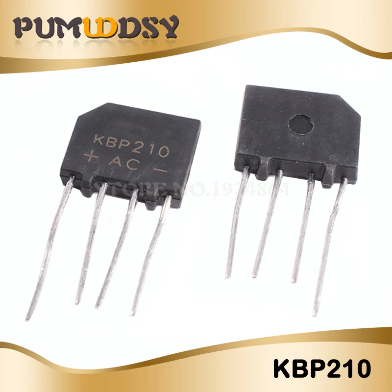 100PCS KBP210 2A 1000V ZIP BRIDGE RECTIFIER new and original IC | Электронные компоненты и принадлежности