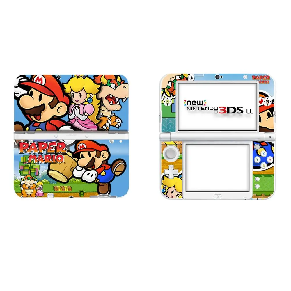 Супер бумага Марио виниловая Обложка Наклейка Кожа для новых 3DS XL скины стикер s LL