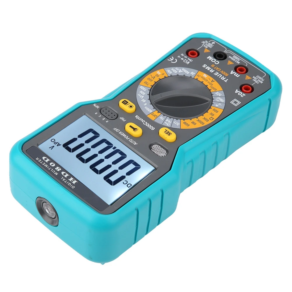 HYY-YY Digital multimeter Digital Multimeters,HD80D 6000 Counts Digital Multimeter ACV//DCV Electric Hand-Held Tester Meter Tools