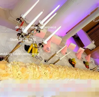 

new mental iron chorme Candle Holder Modern Romantic Table Centerpiece Candlestick Ornaments Wedding Bar wedding event Decor