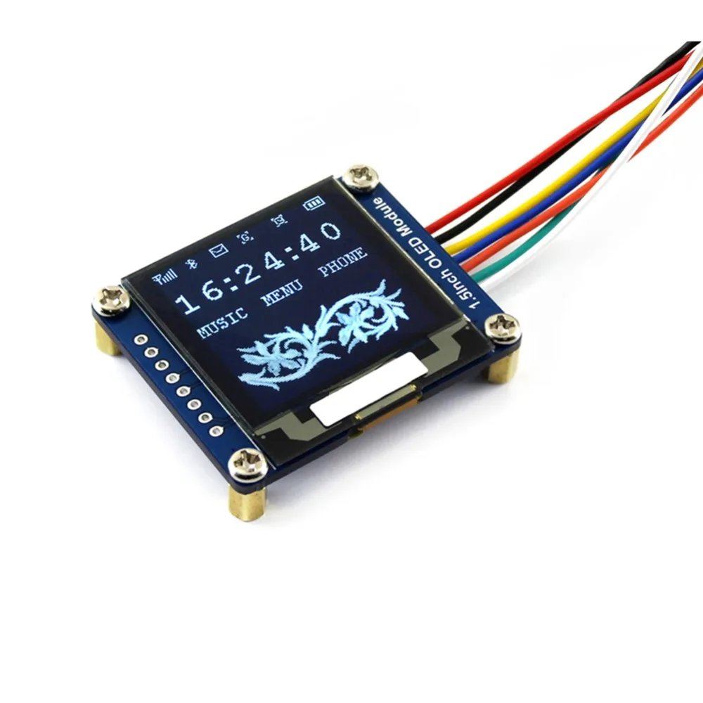 Модуль OLED дисплея 1 5 дюйма белый SSD1327 128x128 SPI I2C 3 в для Arduino Raspberry Pi - Цена: 1 030,59 руб.