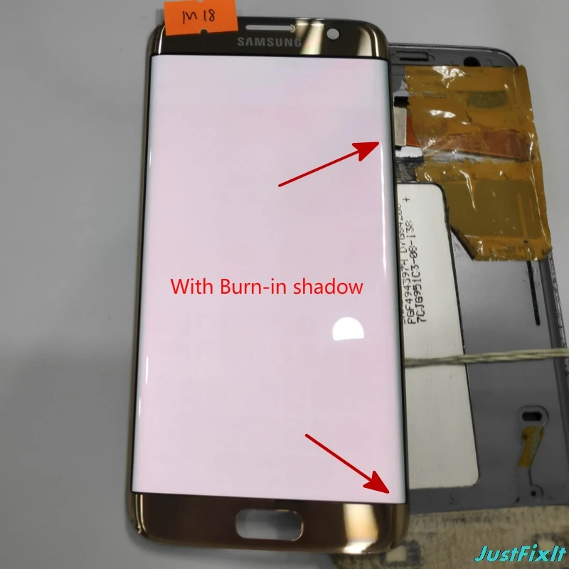 

NO.M18 for Samsung Galaxy S7 edge G935F G935FD Defect Spot Lcd display touch screen Digitizer 5.5'' Super AMOLED Gold