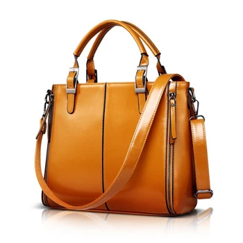 

Women handbags Leather 2019 New Fashion Handbag Brown Women Bag Vintage Messenger Bag Office Ladie Briefcase