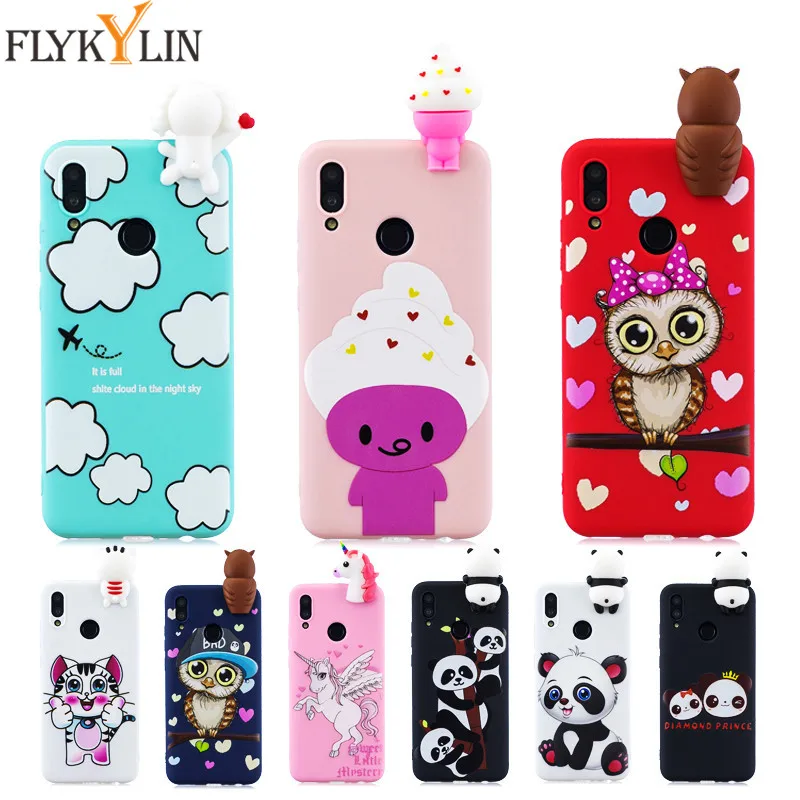 

P Smart 2019 Silicone Cases sFor Fundas Huawei Honor 10 Lite case cover For Coque Huawei P Smart 2019 3D Cartoon Soft Phone case
