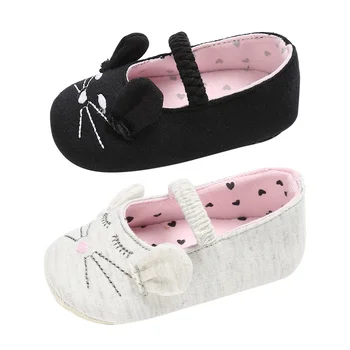 

Lovely Soft Bottom Anti-skid Infant Toddler For Newborn Baby Girls Cat Design Soft Soled Kids Shoes For Baby Girls First Walkers