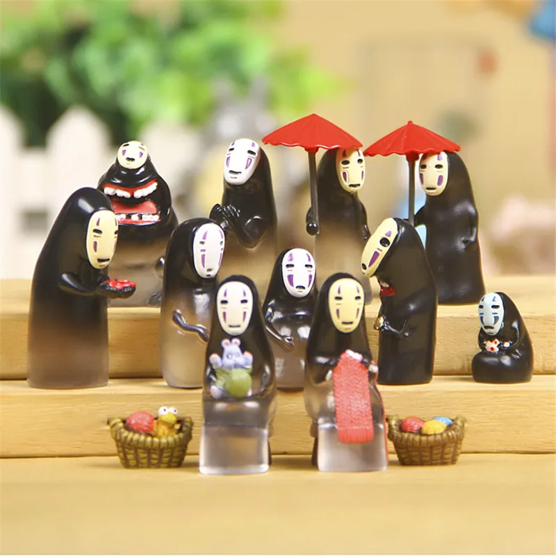

Anime Keychain Spirited Away Chihiro no face decorated micro-landscape potted flowers inserted accessories DIY process