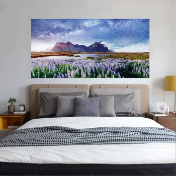 

Creative Bed Head Decoration 3D Wall Stickers Lavender Manor Pattern for Bedroom Decor Large Size DIY Mural Art Pictures