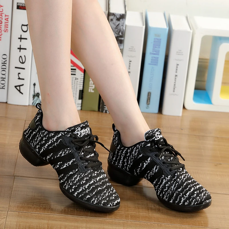 Summer Breathable Women Dance Sneakers Soft Outsole Comfortable
