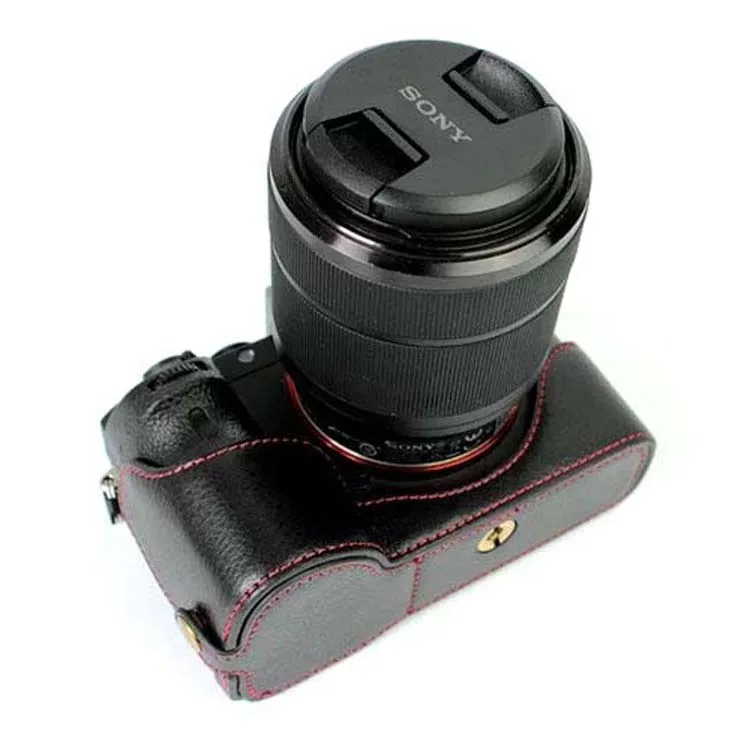 Buy Genuine Leather Camera case Half Bag for For Sony