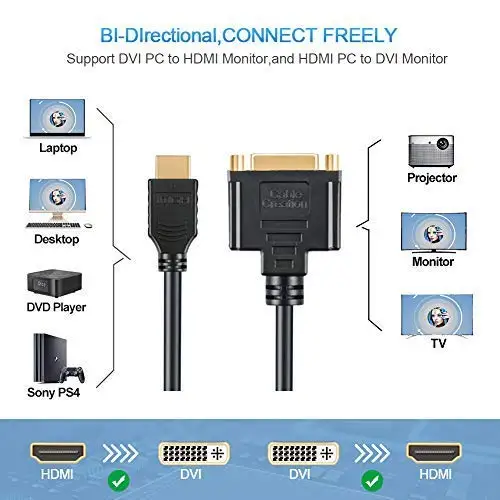 Кабель HDMI DVI двунаправленный штекер DVI(24 + 1) гнездовой адаптер 1080P конвейер 3D 0 15 м