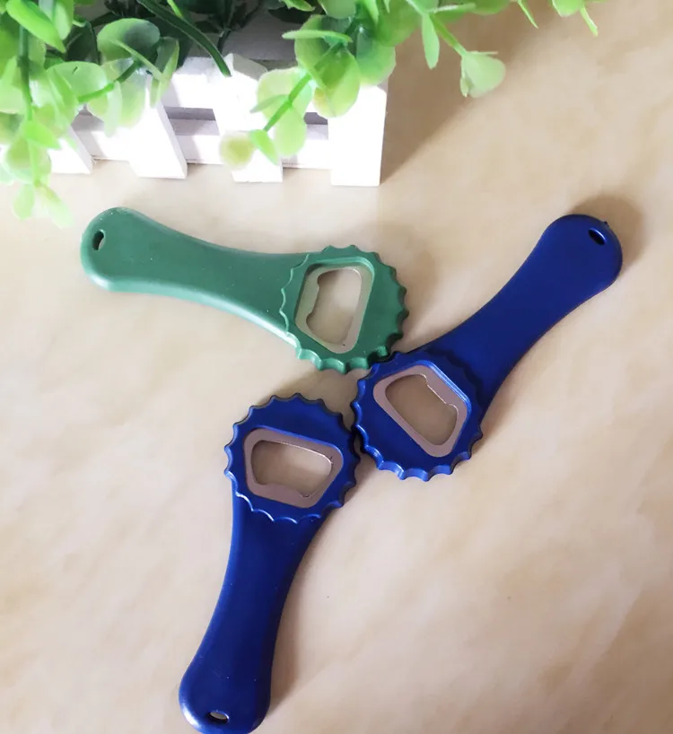 

Retro Vintage brief pp and stainless steel beer opener blue or green color picnic bottle small tool