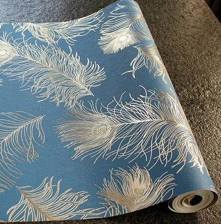Ktv High Quality Gold Wallpaper Background Wallpaper The Living Room Tv Peacock Feather Golden Entertainment Special Wallpaper Floral Wallpaperwallpaper Retailer Aliexpress
