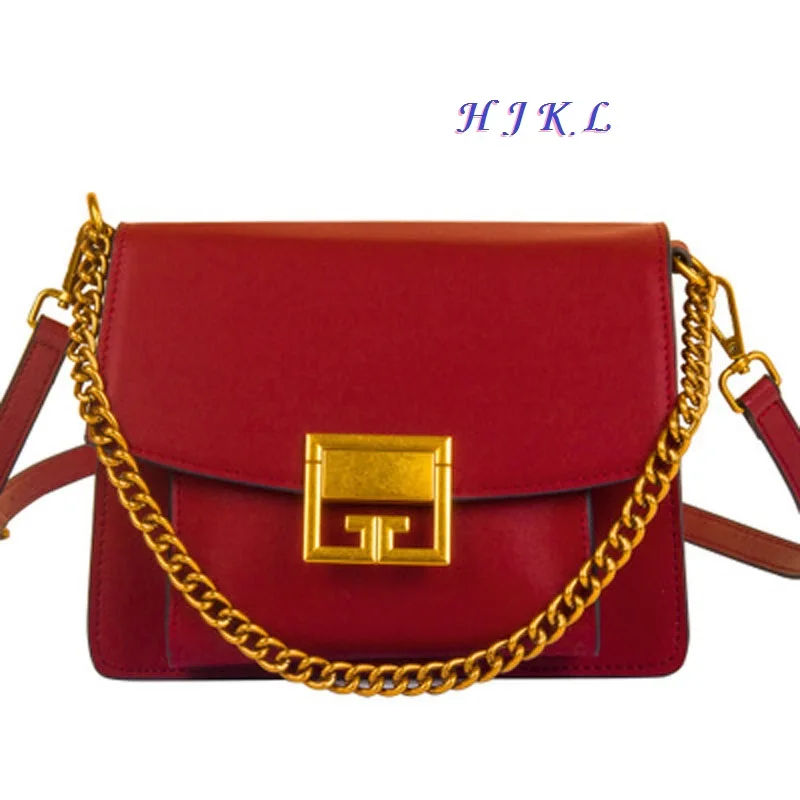 

Star with the simple female bag Messenger bag Korean fashion wild female shoulder bag geninus leather chain bag
