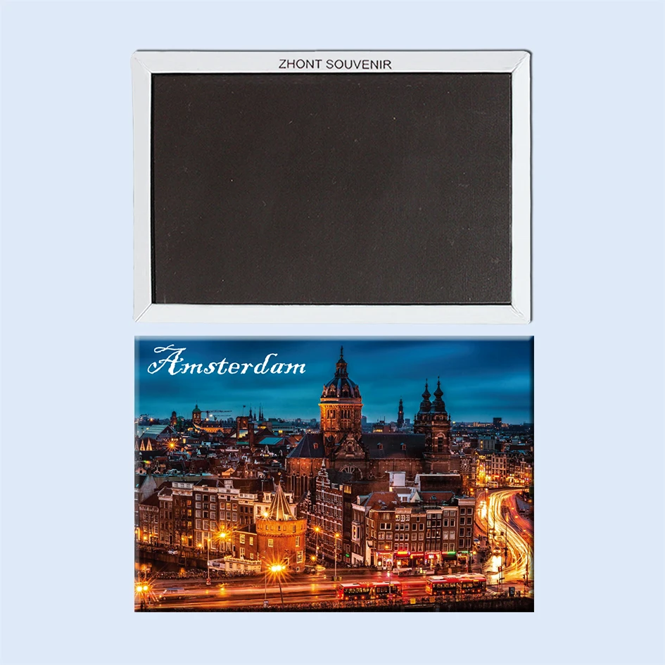 Cities_night_budgem _ Нидерланды магниты на холодильник 21945 туристический город мира|fridge magnet|world fridge magnetsamsterdam magnet |