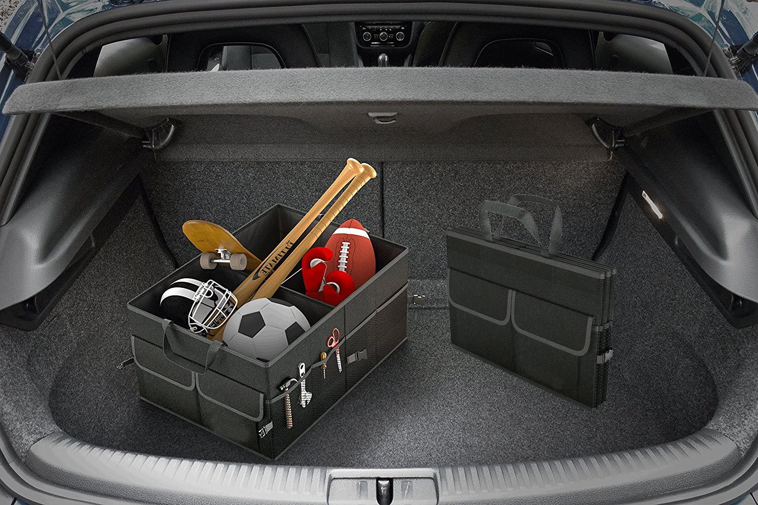 Car Storage Collapse Bin Bag Eco-Friendly Super Strong Collapsible Cargo Storage Box Sundries Organizer For Auto SUV Trunk Box