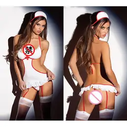 Лидер продаж Sexy Nurse нижнее белье для косплея эротический костюм костюмы сексуальное женское белье горячей секс ролевые игры Babdydoll платье