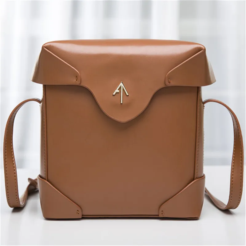 2016 genuine leather Box Arrow bag Women handbag Small Cover Flap Bag Shoulder Bags Cowhide Lady
