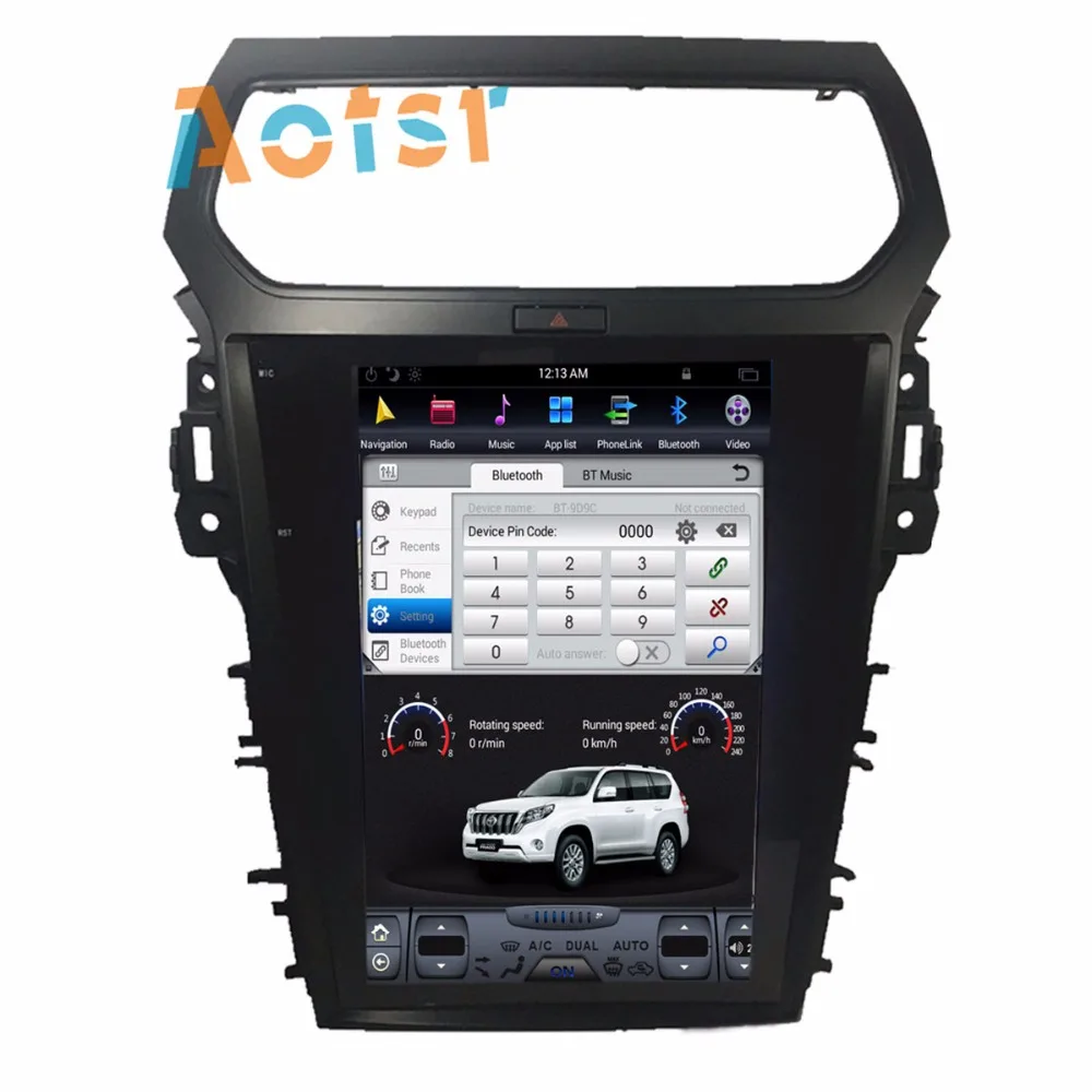Sale BIG Screen Tesla style Android 6.0 car GPS radio stereo For Ford Explorer 2011-2016 automotive gps navigation headunit BT no dvd 1
