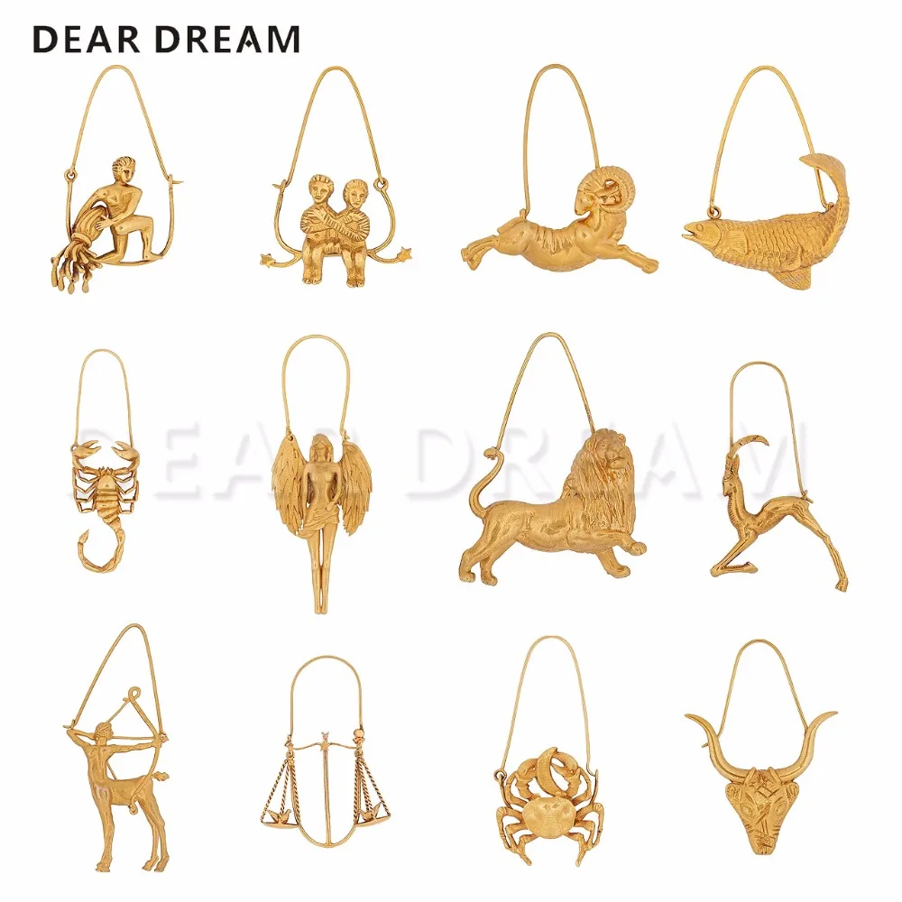 

Golden 12 Constellation Multi-Purpose Earrings New Arrival One Pair Jewelry & Accessories Wedding Gift