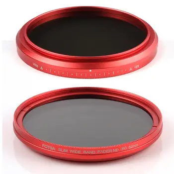 

FOTGA 43mm Camera Fader Variable ND Filter Neutral Density ND2 ND4 ND8 ND16 ND32 ND64 ND400 Red