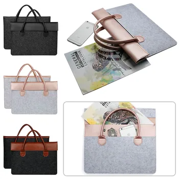 

Eagwell Handle Design Woolen felt Bag Pouch Case For 11" 13" 15" Laptop Notebook Handle Sleeve Bag For Macbook Air 11" 13"