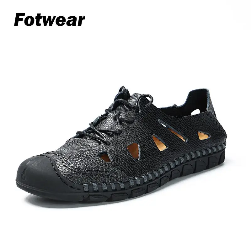 Fotwear; мужские сандалии; Повседневная обувь; походная уличная кожаная ...