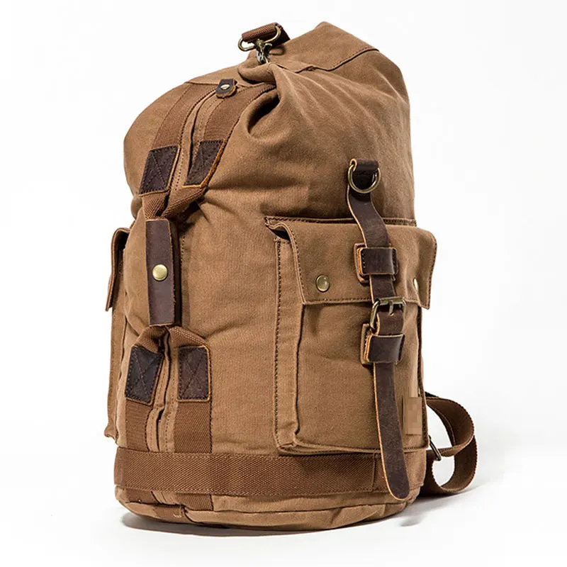 

High Quality Promotion Fashion Designer Vintage Canvas Big Men Travel Bags Large Capacity Luggage Backpacks Weekender Duffle Bag