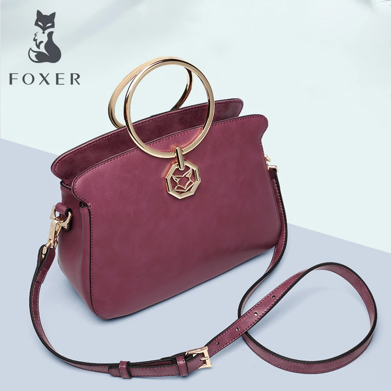 

FOXER Brands Leather Women Handbags Luxury Totes New Design Women Bag Fashion Lady Messenger Bags Shoulder Bag For Female